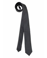 dunkelgraue vertikal gestreifte Krawatte von BRUNO BANANI