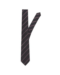 dunkelgraue vertikal gestreifte Krawatte von Jacques Britt