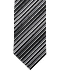dunkelgraue vertikal gestreifte Krawatte von JP1880