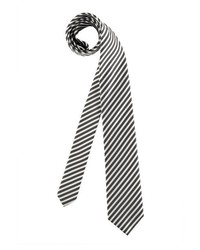 dunkelgraue vertikal gestreifte Krawatte von Olymp