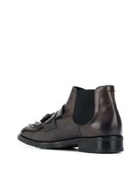 dunkelgraue verzierte Chelsea Boots aus Leder von Doucal's