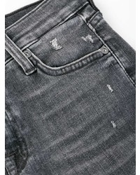 dunkelgraue verzierte enge Jeans von 7 For All Mankind