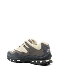 dunkelgraue verzierte Leder niedrige Sneakers von Salomon