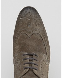 dunkelgraue Wildleder Brogues von Asos