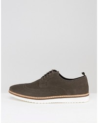 dunkelgraue Wildleder Brogues von Asos