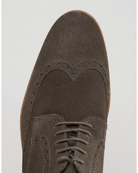 dunkelgraue Wildleder Brogues von Asos