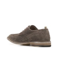 dunkelgraue Wildleder Brogues von Officine Creative