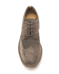 dunkelgraue Wildleder Brogues von Officine Creative