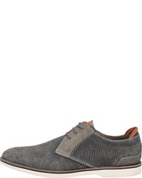 dunkelgraue Wildleder Derby Schuhe von Bugatti