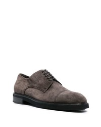 dunkelgraue Wildleder Derby Schuhe von Sergio Rossi