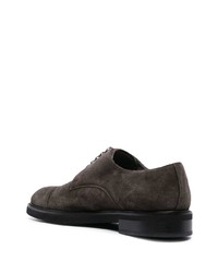 dunkelgraue Wildleder Derby Schuhe von Sergio Rossi