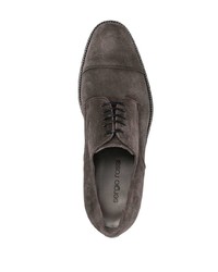 dunkelgraue Wildleder Derby Schuhe von Sergio Rossi