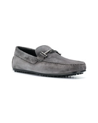 dunkelgraue Wildleder Mokassins von Tod's