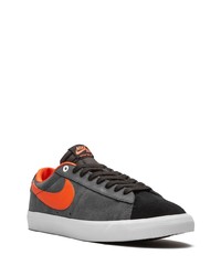 dunkelgraue Wildleder niedrige Sneakers von Nike