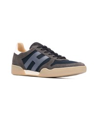 dunkelgraue Wildleder niedrige Sneakers von Hogan