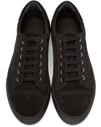 dunkelgraue Wildleder niedrige Sneakers von Comme des Garcons