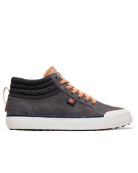 dunkelgraue Wildleder niedrige Sneakers von DC Shoes