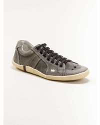 dunkelgraue Wildleder niedrige Sneakers von OSKLEN