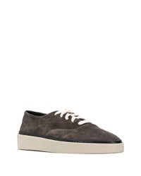 dunkelgraue Wildleder niedrige Sneakers von Ermenegildo Zegna