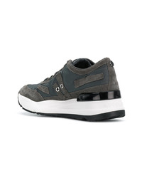 dunkelgraue Wildleder niedrige Sneakers von Rucoline