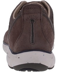 dunkelgraue Wildleder niedrige Sneakers von Geox