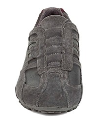 dunkelgraue Wildleder niedrige Sneakers von Geox