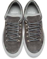 dunkelgraue Wildleder niedrige Sneakers von Diemme