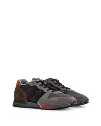 dunkelgraue Wildleder niedrige Sneakers von Hogan