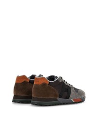 dunkelgraue Wildleder niedrige Sneakers von Hogan