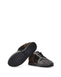 dunkelgraue Wildleder niedrige Sneakers von Hogan