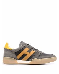 dunkelgraue Wildleder niedrige Sneakers von Hogan