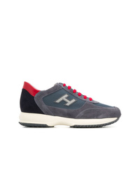 dunkelgraue Wildleder niedrige Sneakers von Hogan