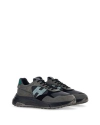 dunkelgraue Wildleder niedrige Sneakers von Hogan