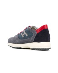 dunkelgraue Wildleder niedrige Sneakers von Hogan