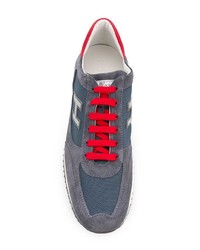 dunkelgraue Wildleder niedrige Sneakers von Hogan