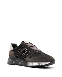 dunkelgraue Wildleder niedrige Sneakers von Premiata