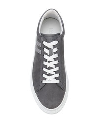 dunkelgraue Wildleder niedrige Sneakers von Hogan