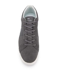 dunkelgraue Wildleder niedrige Sneakers von PS Paul Smith