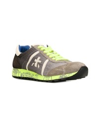 dunkelgraue Wildleder niedrige Sneakers von Premiata