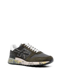 dunkelgraue Wildleder niedrige Sneakers von Premiata