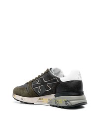 dunkelgraue Wildleder niedrige Sneakers von Premiata