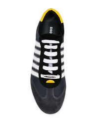 dunkelgraue Wildleder niedrige Sneakers von DSQUARED2