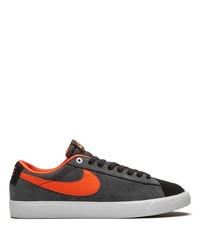 dunkelgraue Wildleder niedrige Sneakers von Nike