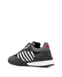 dunkelgraue Wildleder niedrige Sneakers von DSQUARED2