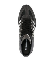 dunkelgraue Wildleder niedrige Sneakers von DSQUARED2