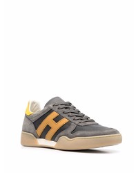 dunkelgraue Wildleder niedrige Sneakers von Hogan