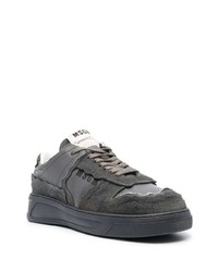 dunkelgraue Wildleder niedrige Sneakers von MSGM