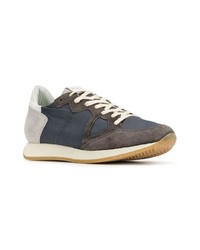 dunkelgraue Wildleder niedrige Sneakers von Philippe Model