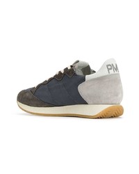 dunkelgraue Wildleder niedrige Sneakers von Philippe Model