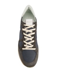 dunkelgraue Wildleder niedrige Sneakers von Philippe Model